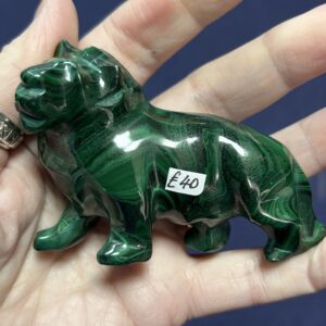 Malachite Lion Carving - Image 2