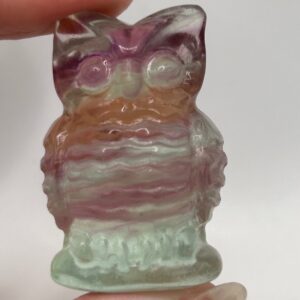 Rainbow Fluorite Owl