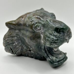 Moss Agate Tiger Head