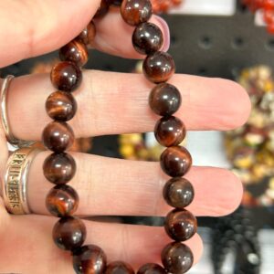 Red Tiger Eye Bead Bracelet
