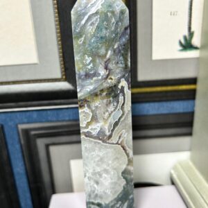 Large Moss Agate Tower - Image 2