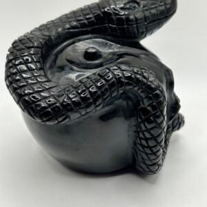 Black Obsidian ‘Original Sin’ Apple with Snake - Image 4