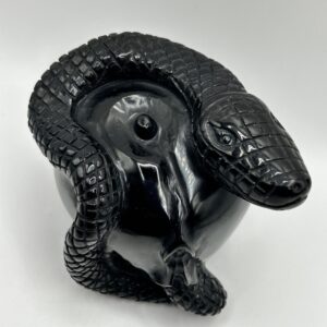 Black Obsidian ‘Original Sin’ Apple with Snake - Image 5