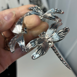 Large Silver Dragonfly Sphere Stand - Image 4