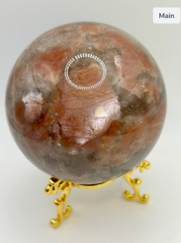 Sunstone with Smoky Quartz Sphere - Image 2