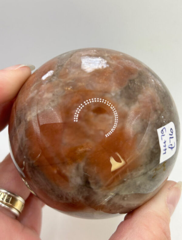 Sunstone with Smoky Quartz Sphere - Image 4