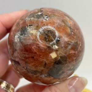 Sunstone with Smoky Quartz Sphere