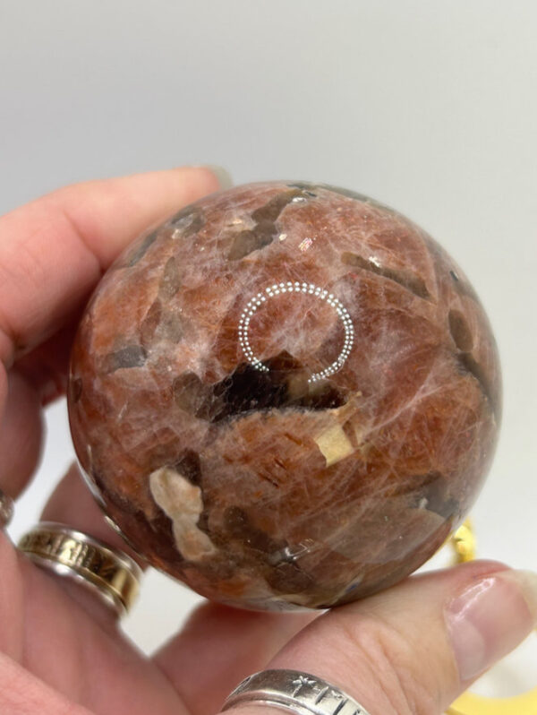 Sunstone with Smoky Quartz Sphere - Image 7