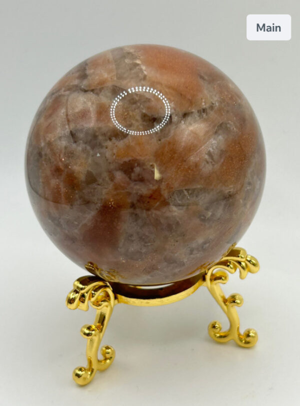 Sunstone with Smoky Quartz Sphere - Image 2