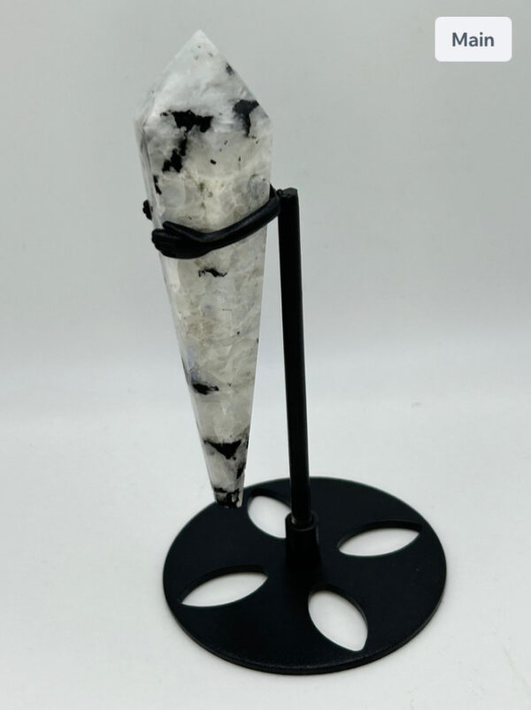Rainbow Moonstone Sceptre on Stand