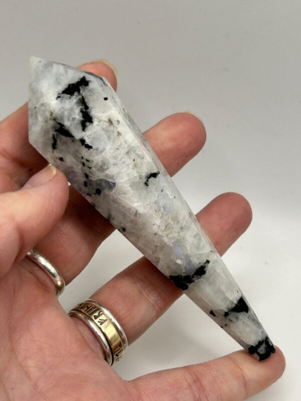 Rainbow Moonstone Sceptre on Stand - Image 4