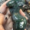 Moss Agate Goddess Carving - Image 5