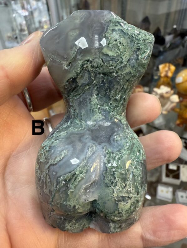 Moss Agate Goddess Carving - Image 8