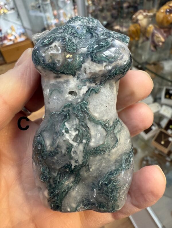 Moss Agate Goddess Carving - Image 9
