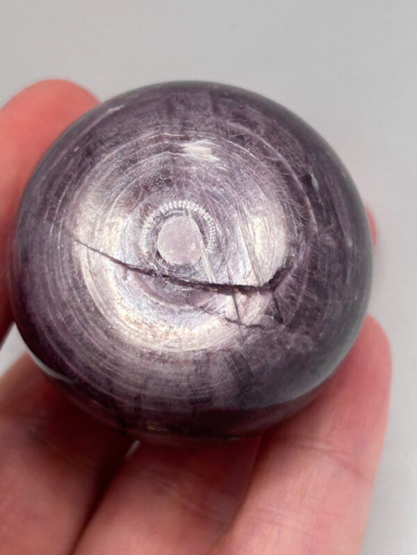 Gem Lepidolite (Purple Mica) Sphere - Image 5
