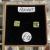 Faceted Square Stud Earrings - Image 4