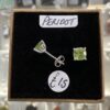 Faceted Square Stud Earrings - Image 5