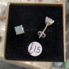 Faceted Square Stud Earrings - Image 7