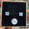 Faceted Square Stud Earrings - Image 6