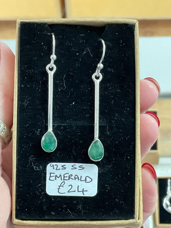 Sterling Silver Gemstone Earrings - Image 2