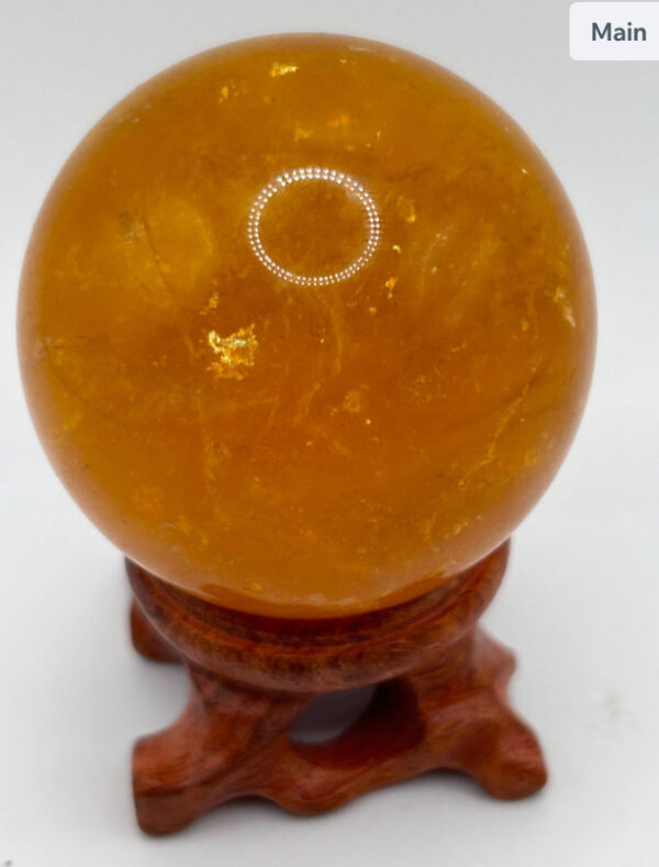Yellow Fluorite with Mica Sphere - Image 2