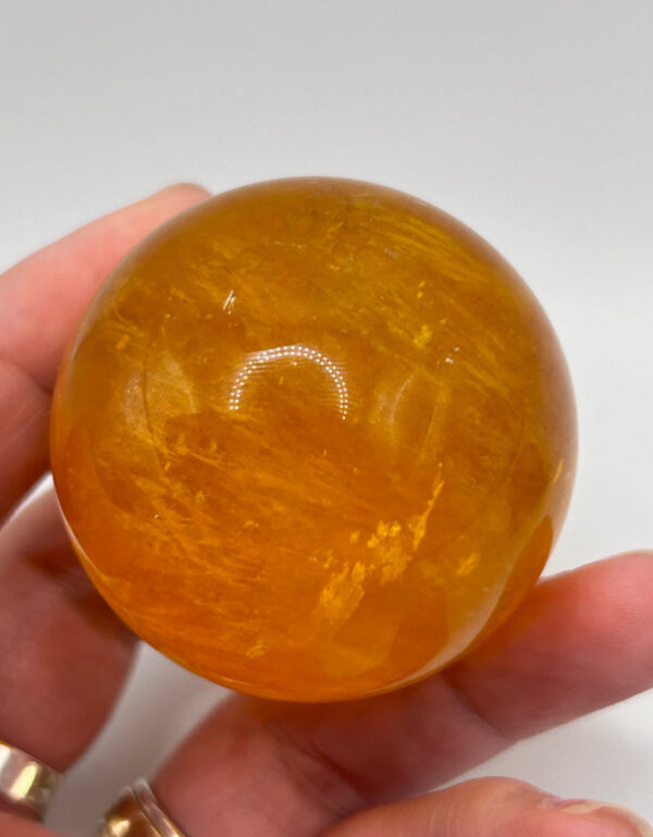 Yellow Fluorite with Mica Sphere - Image 4