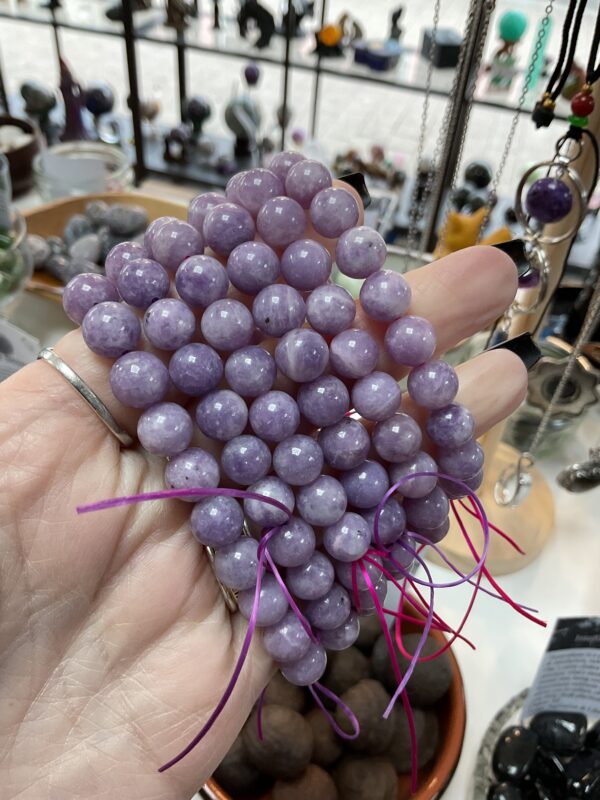 8mm Lepidolite Bead Bracelet - Image 2