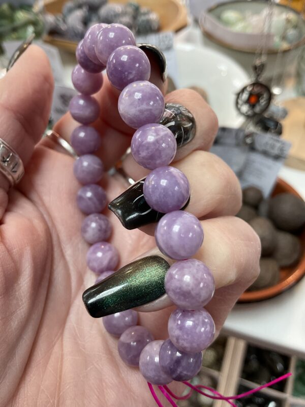 8mm Lepidolite Bead Bracelet