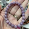 8mm Lepidolite Bead Bracelet - Image 4