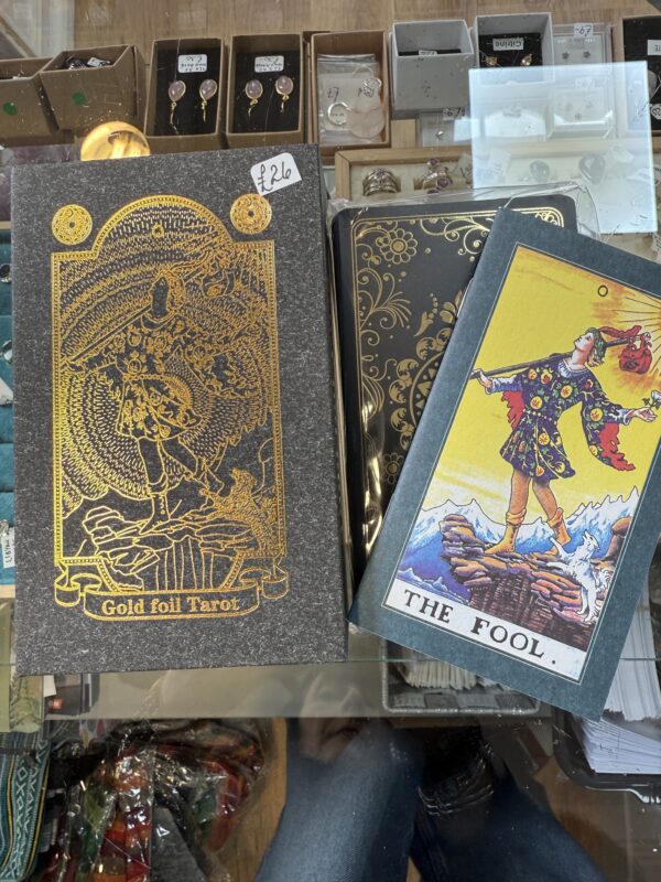 Gold Foil Tarot Set with Book in Gift Box