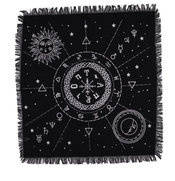 Moon & Sun Fringed Altar Cloth