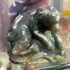 Labradorite Dog Carving