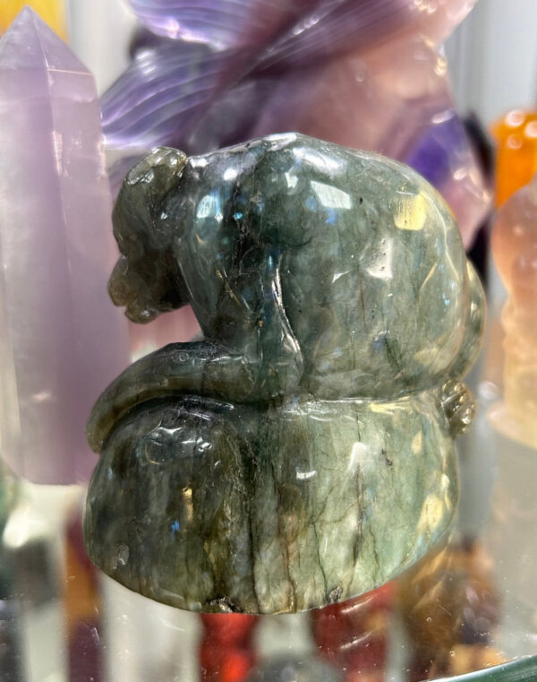 Labradorite Dog Carving - Image 5