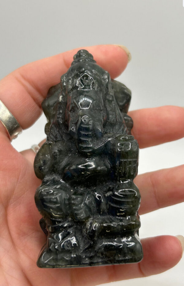 Labradorite Ganesh Carving