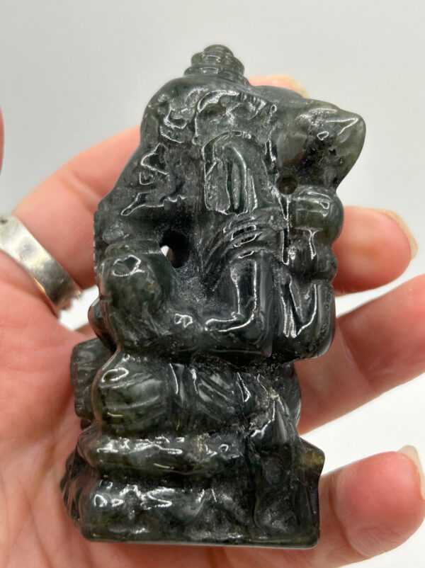 Labradorite Ganesh Carving - Image 3