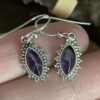 Sterling Silver Gemstone (various) Earrings ornate design - Image 8