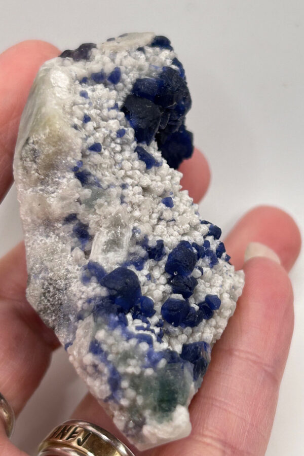 Blueberry Fluorite on Candle Quartz Matrix - Image 4