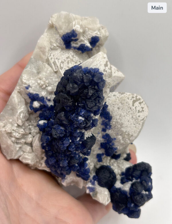 Blueberry Fluorite on Candle Quartz Matrix - Image 2