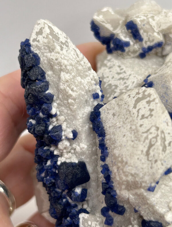 Blueberry Fluorite on Candle Quartz Matrix - Image 4