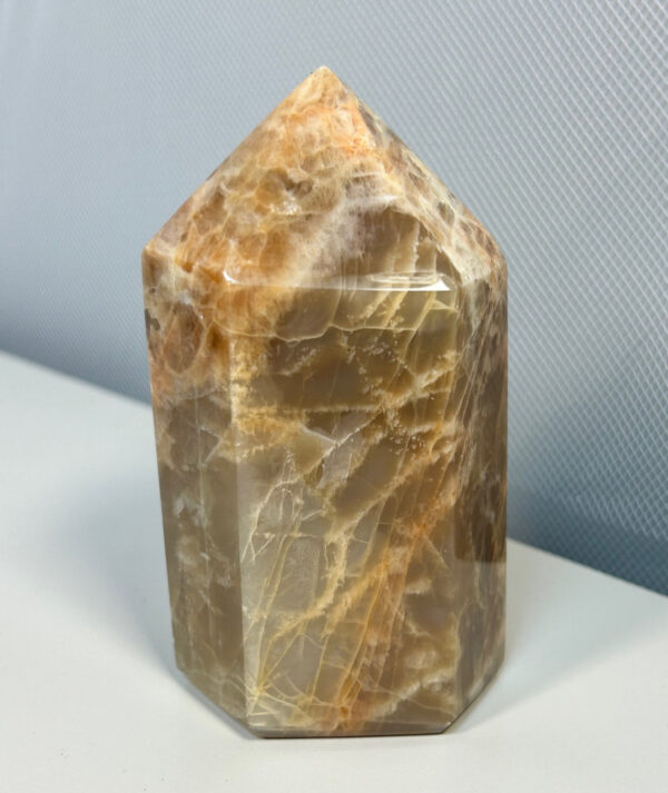 Chunky Peach Moonstone Tower