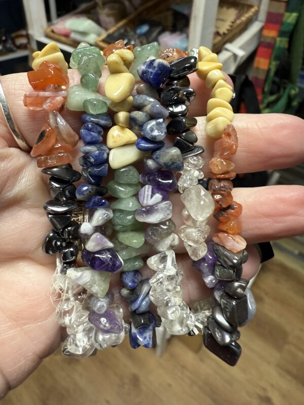 Chakra Chip Stone Bracelet - Image 2