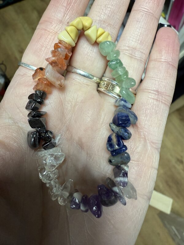 Chakra Chip Stone Bracelet