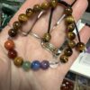 Adjustable Chakra & Tiger Eye Bead Bracelet