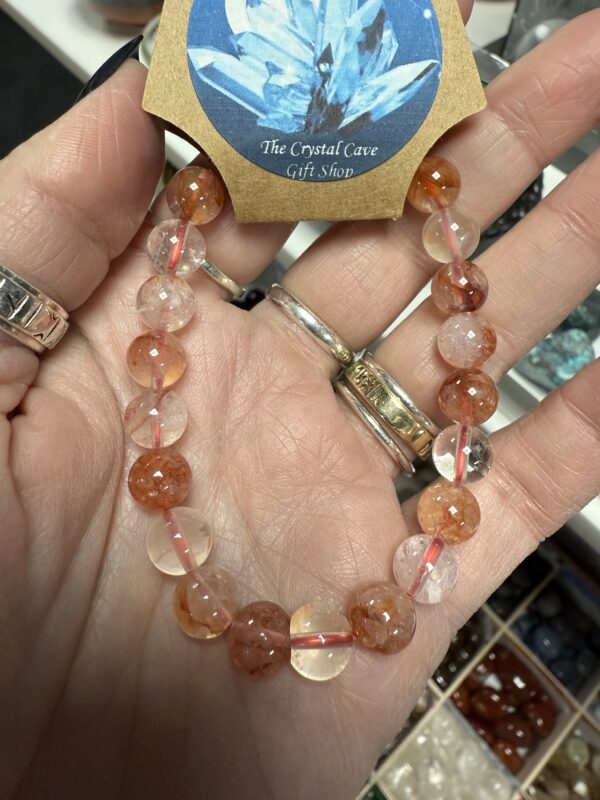 Fire Quartz Bead Bracelet