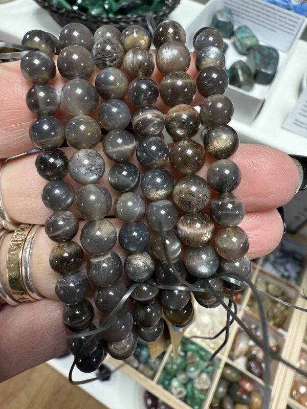 High Quality Black Moonstone Bead Bracelet