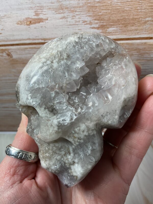 Pink Amethyst Skull Carving - Image 4