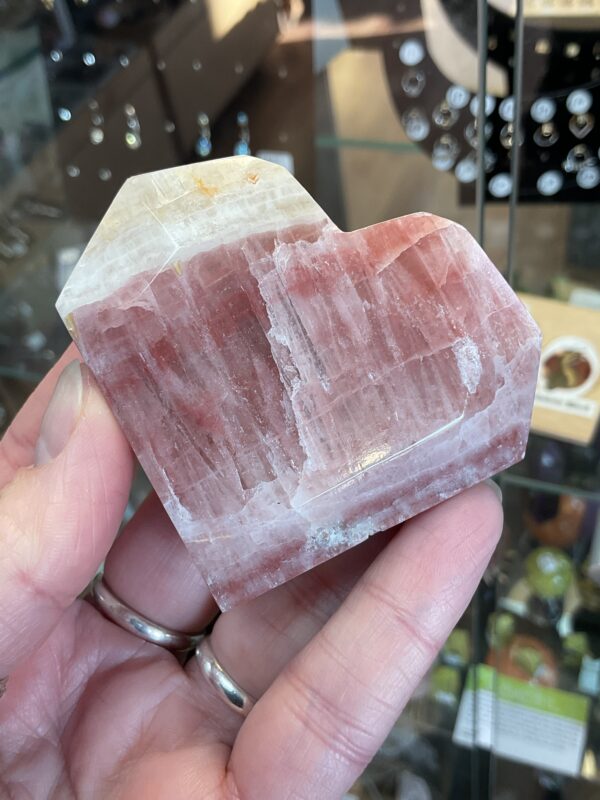 Rose Calcite Faceted Hearts - Image 2