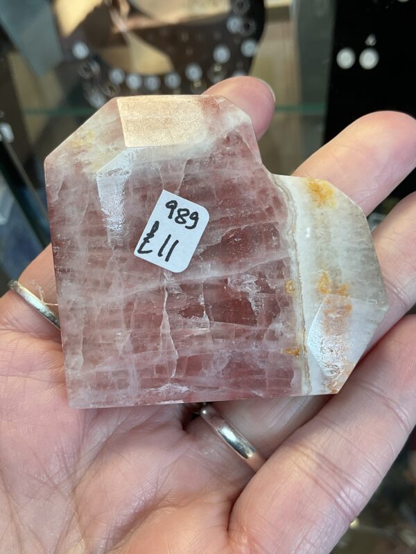 Rose Calcite Faceted Hearts - Image 6