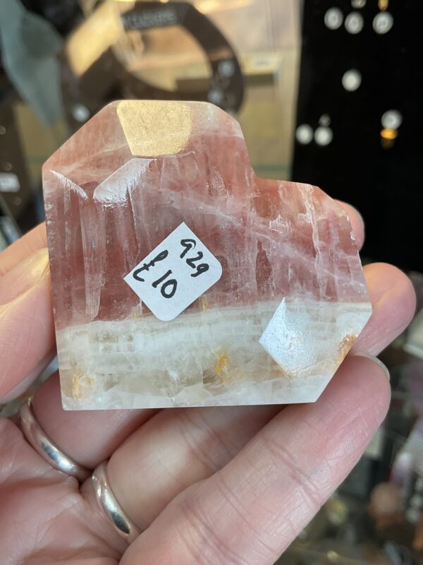 Rose Calcite Faceted Hearts - Image 9