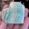 Pistachio Calcite Facteted Heart